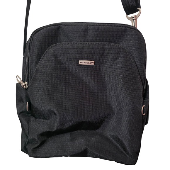 Travelon Handbags - Travelon Black Nylon Anti-Theft‎ Crossbody Bag Adjustable Strap Travel Purse